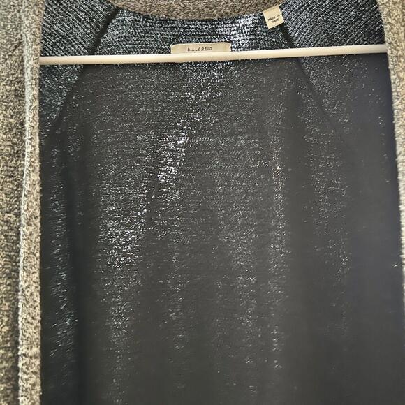 Billy Reid Womens Sz S Beige Open Front Long Sleeve Cardigan Cotton Silk Italy - Picture 8 of 11